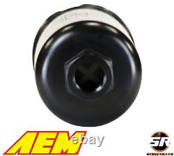 AEM 50-1009 400LPH Inline High Flow Fuel Pump M18x1.5 Inlet M12x1.5 Outlet