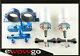 Dual Bosch 044 Fuel Pump Twin Bracket Billet Aluminum Assembly Kit Blue