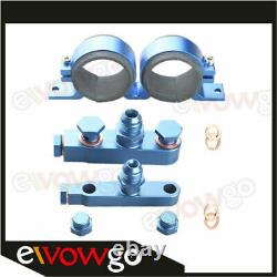 Dual Bosch 044 Fuel Pump Twin Bracket Billet Aluminum Assembly Kit Blue