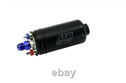 GENUINE AEM 50-1005 Inline Fuel Pump 380LPH, Bosch 044 Style + 8AN Inlet Fitting