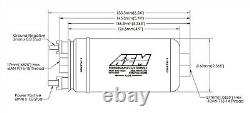 GENUINE AEM 50-1005 Inline Fuel Pump 380LPH, Bosch 044 Style + 8AN Inlet Fitting