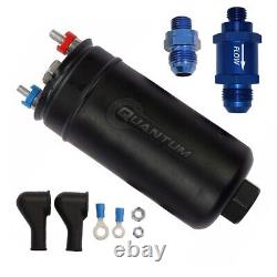 QFS 380LPH External Inline Fuel Pump with -6AN Check Valve Fittings 50-1009 044