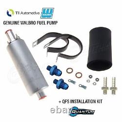 Pompe à carburant externe Walbro/TI GSL392 authentique + raccords 6AN + kit d'installation