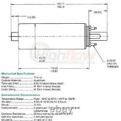 Pompe à carburant externe en ligne Walbro/TI GSL392 255LPH authentique avec raccords 6AN/8AN