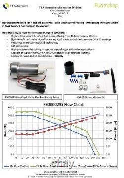 Pompe à carburant haute performance E85 Walbro/TI F90000295 535 LPH + kit Mustang authentique