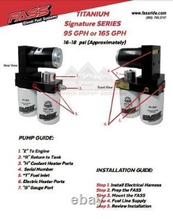 Système de pompe à carburant Fass adapté à Dodge Cummins Diesel 5.9l 98.5-04 100gph en titane