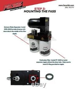 Système de pompe à carburant Fass adapté à Dodge Cummins Diesel 5.9l 98.5-04 100gph en titane