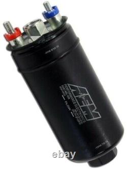 Véritable pompe à carburant en ligne AEM 50-1005 380LPH Bosch 044 Style + Raccord d'entrée 10AN