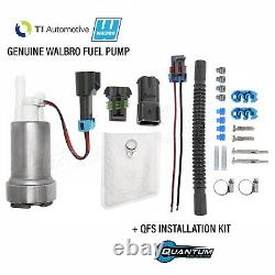 Véritable pompe à carburant haute pression Walbro F90000274 450LPH + Kit d'installation QFS E85